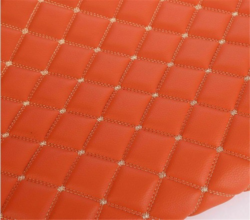 Thick Faux Leather Fabric Sponge Quilted Embroidered Car Interior Material Trims - Picture 14 of 28