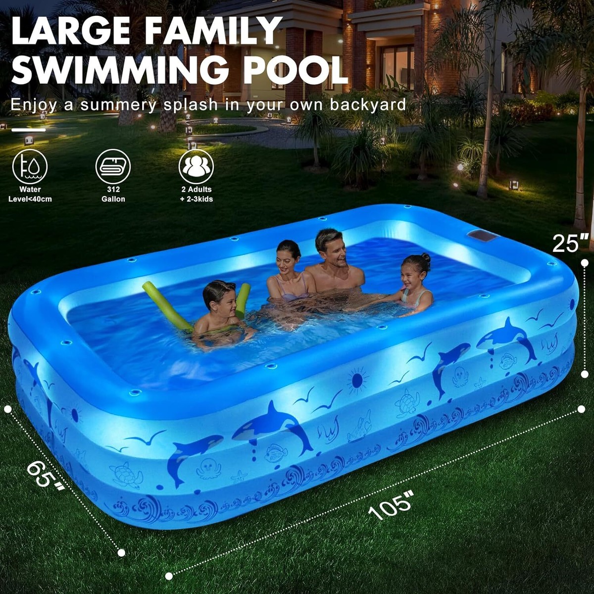 SMALL POOLS スモールプール Amazon.com: Active Metal Frame Pool, Plastic Framed Small
