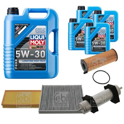 FEBI Inspektionspaket 9L LIQUI MOLY 5W-30 Longtime High Tech für Audi Q7 4LB
