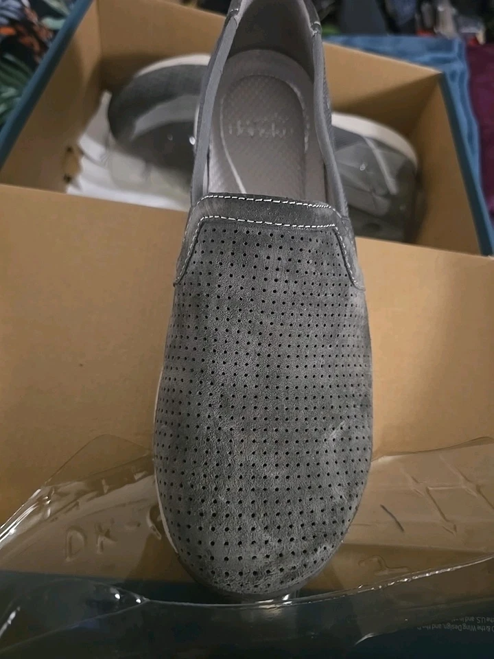 Halle Suade Dansko Gris Sin Cordones Sofá Simi Suela Rígida Talla 9US-40EU Para Mujer, Caja Foto 3 de 4