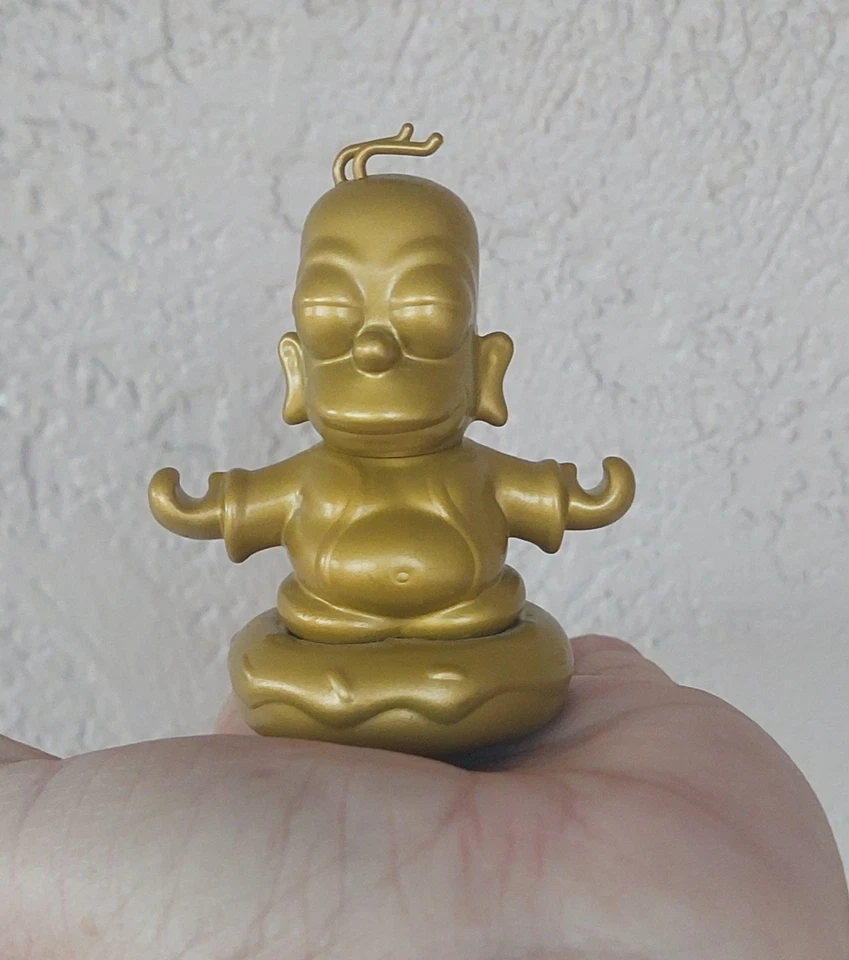 Simpsons 3" vinyl figure GOLDEN HOMER BUDDHA Matt Groening KidRobot Lootcrate - Image 2 of 4