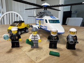 LEGO City 3181 Passenger Plane & 3658 Police Helicopter Lot Prebuilt Minifigures