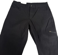 Eddie Bauer Women's Ranier Capri Hiking Pants Black Nylon Size 6