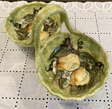 Italian Majolica Double Sided Bon Bon Serving...