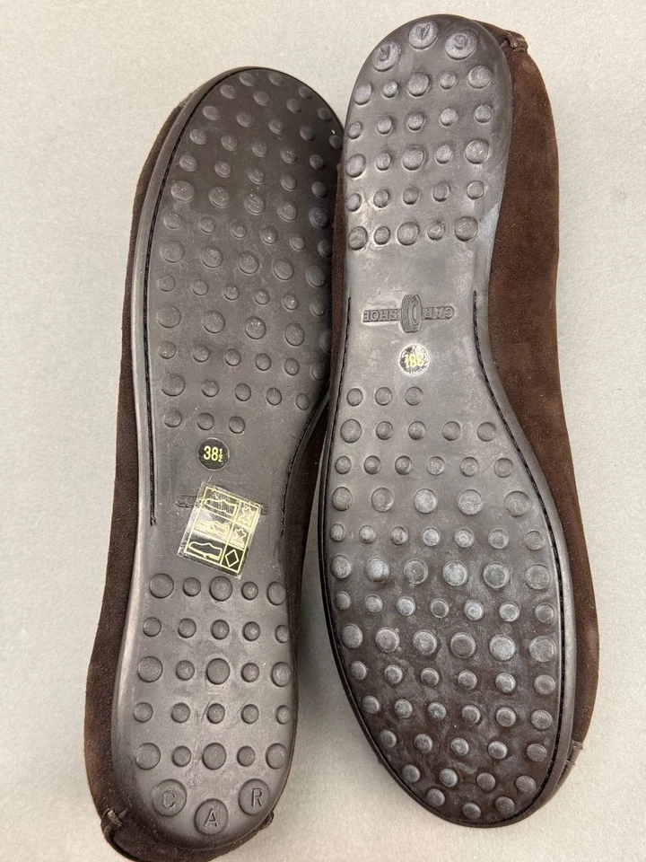 The Original Zapato Coche Mujer Marrón Mocasines Pisos Gamuza Talla 38.5 Italia Foto 3 de 4