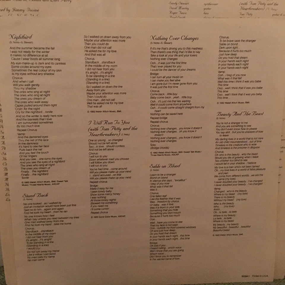 STEVIE NICKS - The Wild Heart - 1983 Modern Records LP w/insert Foto 3 de 4