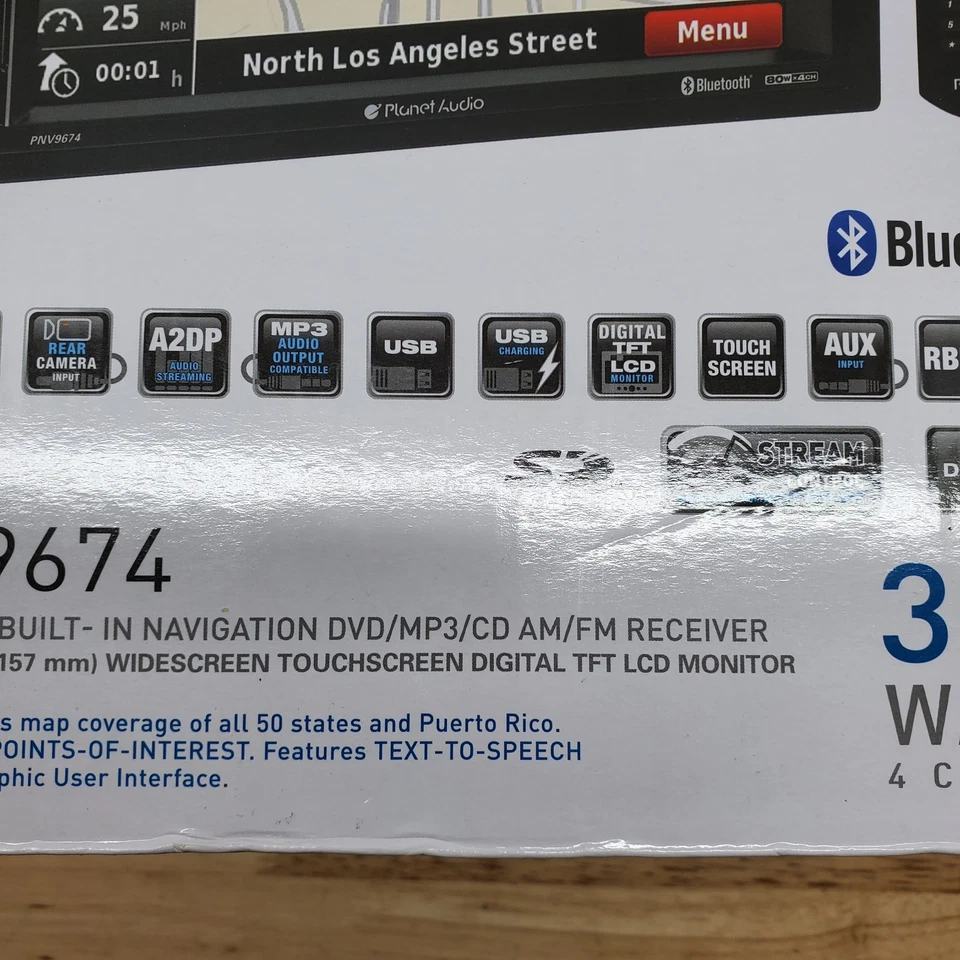 Brand New - Planet Audio PNV9674 6.2” Car Stereo GPS DVD AM/FM Receiver USB SD - Image 4 of 4