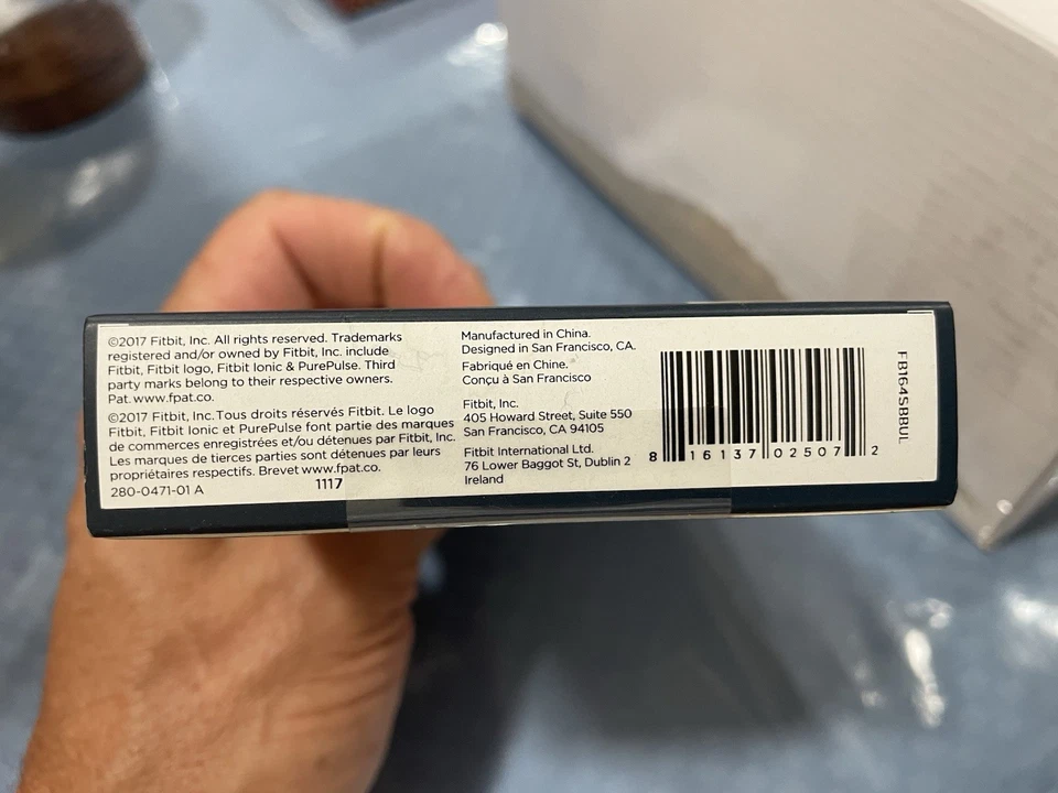 Fitbit Ionic Deportivo Accesorio Banda Pulsera Azul Amarillo L/G Grande Nuevo En Caja Foto 4 de 4