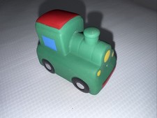 Dollibu Train Bath Buddy Squirter - Floating Green Train Rubber Bath Toy, Fun Wa