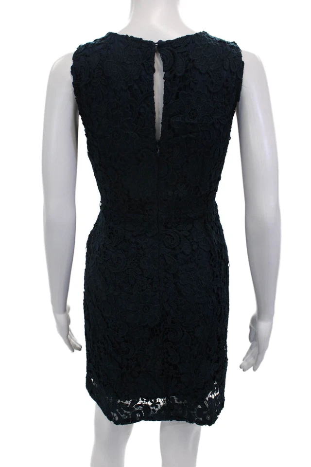 Vestido sin mangas J Crew Petite para mujer floral azul oscuro talla 6 Foto 3 de 4