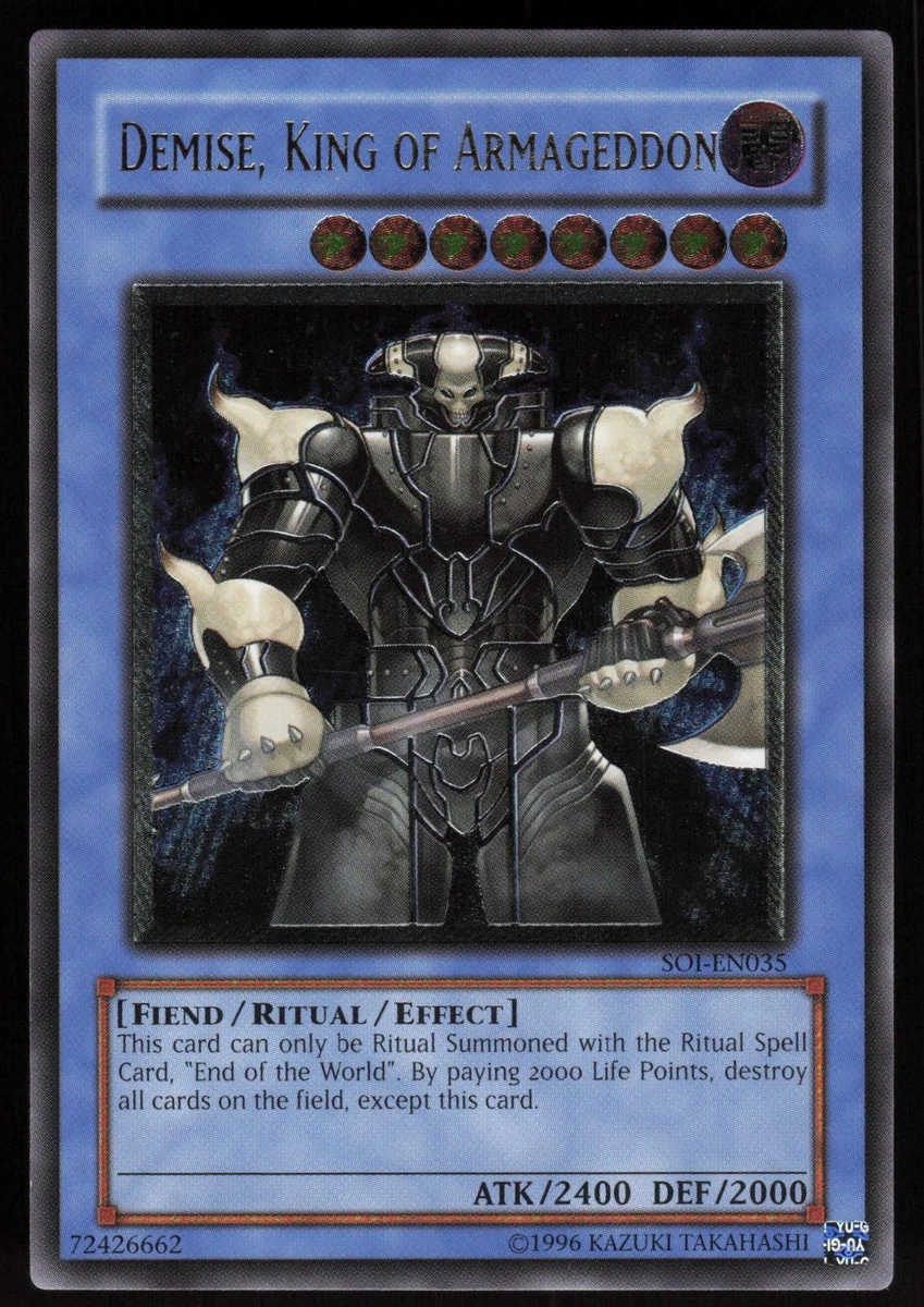 Demise, King of Armageddon Yu-Gi-Oh! TCG Individual Trading Card