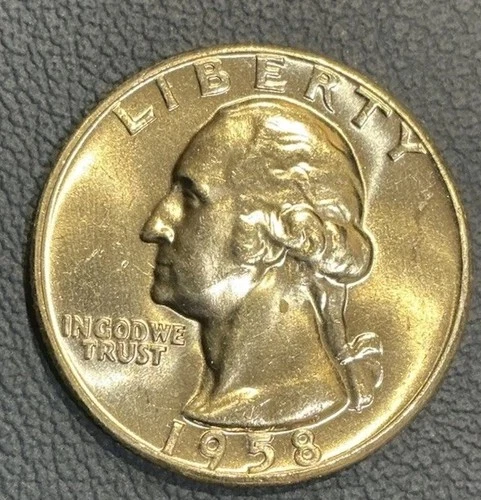 1958 Washington Quarter - Choice BU - Type B - FS901 - 90% Silver - Flashy 💎