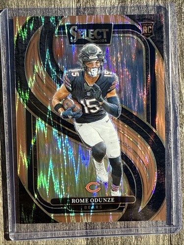 2024 Panini Select - Premier Level Rome Odunze #136 Copper Shock Prizm /299 (RC)