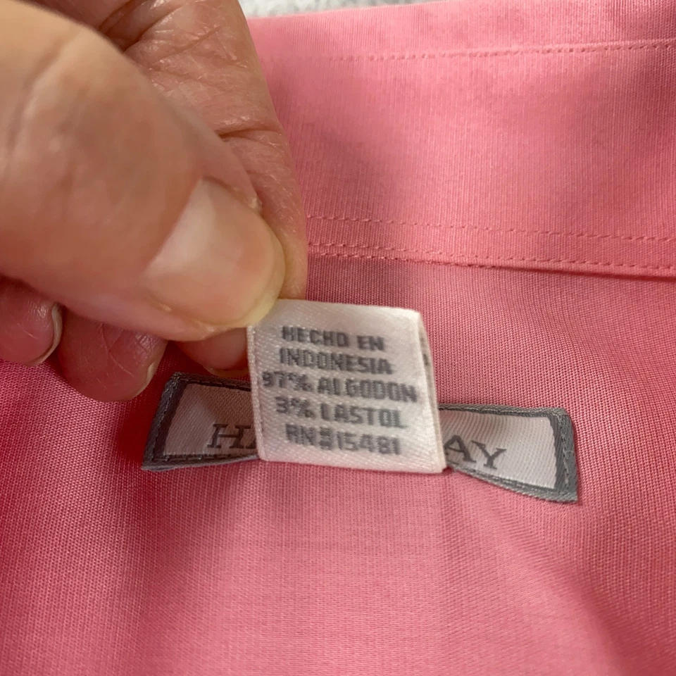 Blusa Dama Hathaway Mujer Talla M Rosa Abotonada Manga 3/4 Cuello Elastizado Nueva Sin Etiquetas Foto 4 de 4