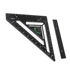 ⁺Carpenter Square Layout Tool Black Color Aluminium Alloy Ruler Rafter