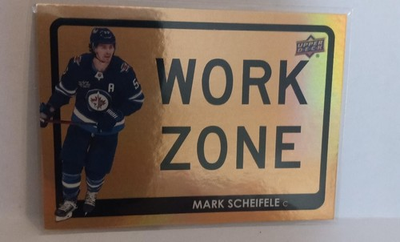 #ad #ad 21 22 UD..MARK SCHEIFELE..WORK ZONE..CARD # WZ 50..JETS..FREE COMBINED SHIP C $6.99