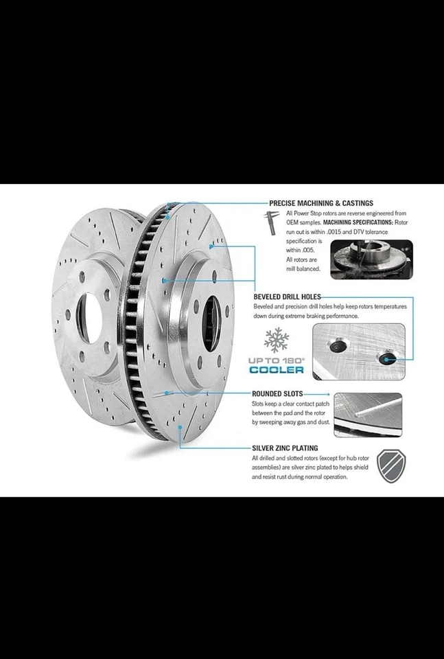Kit Freno Delantero Y Rotores Lexus Ls460 Power Stop K5849 2010 2017 Foto 3 de 4