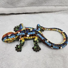 Ole Mosaic Lizard Gaudi Style Colorful Gecko Figurine Spain Souvenir 4”