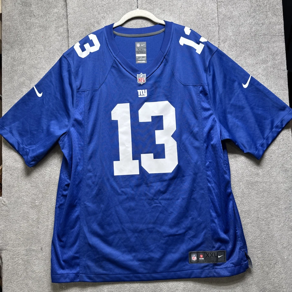 Camiseta Odell Beckham Jr #13 NY Giants para hombre XXL Nike NFL On Field camisa azul Foto 2 de 4