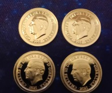 4 X 1/8 sovereign gold coins 22ct (2x Spit fighter pilot+2x St George + Dragon)