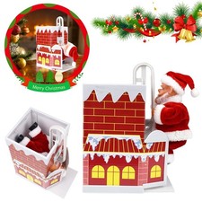 Santa Claus Climbing Chimney Doll Electric Toy With Music Kids Christmas Gift JQ