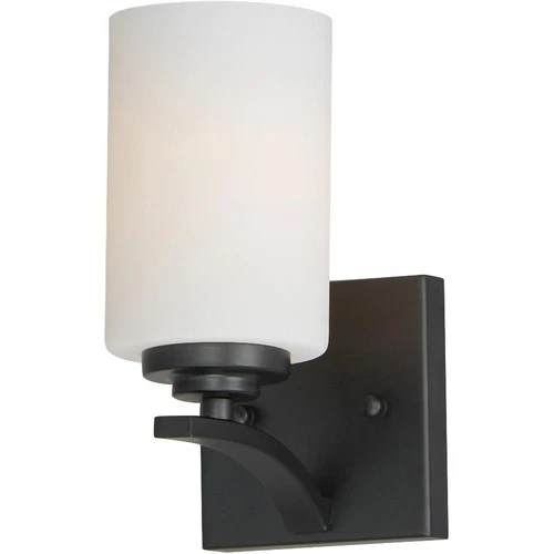 Maxim Lighting 20030SWBK Deven 1 Light 4.75 inch Black Wall Sconce Wall Light - Picture 1 of 5