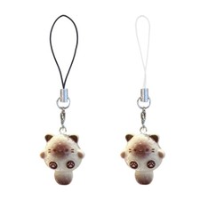 Cute Cat Design Phone Strap Cartoon Cat Phone Charm for Phone Keys Bags Purse