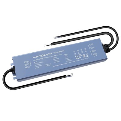 DC24V 200W UL-Listed 0/1-10V and TRIAC Waterproof IP67 Dimmable Power Supply ...