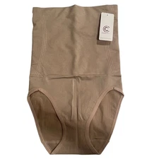 Curveez® Signature Control Briefs Underwear Shapewear Tan Sz MED  CUR3739