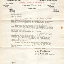 Vtg Butler County Farm Bureau Allison Iowa Le...