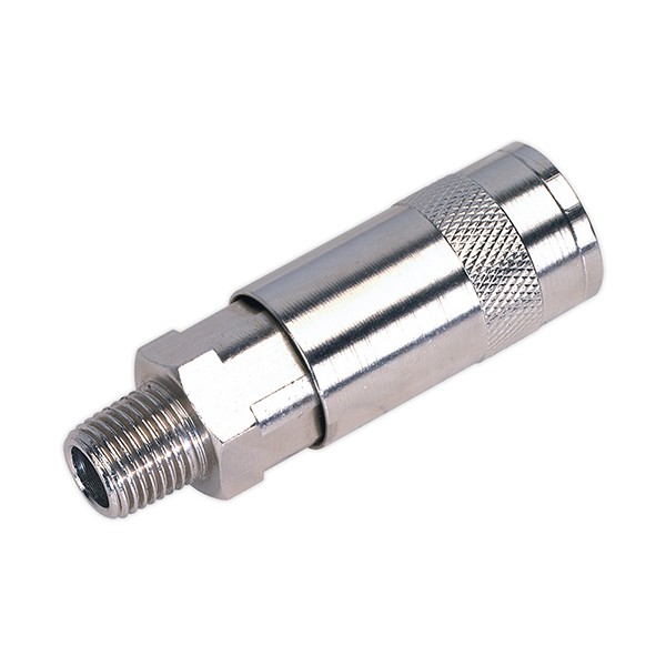 ACX01 Air Tool Coupling Coupler Single Male 1/4"" BSPT Thread 35-40CFM By Sealey