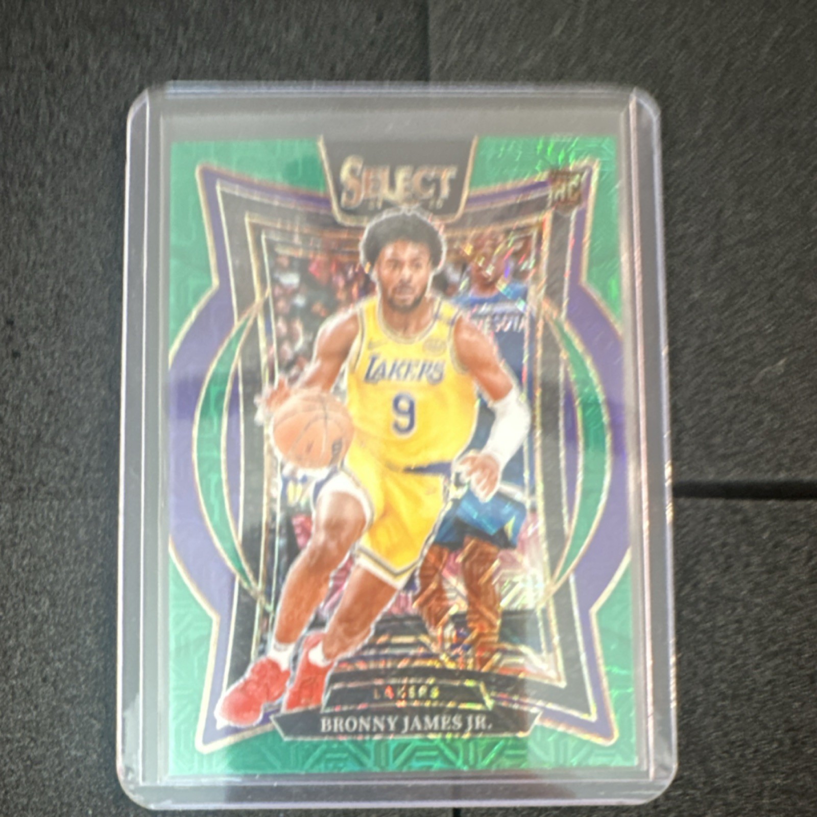 2024-25 Panini Select - Concourse Bronny James #90 Green Mojo Prizm (RC)