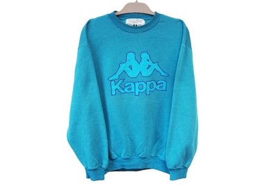 Vintage KAPPA Sweatshirt Retro Sport Style Crewneck Jumper Size L/XL Blue