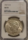 1927 S Peace Silver Dollar NGC AU55 Tougher Date Peace