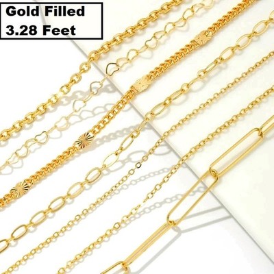 DIY Jewelry Necklace Bracelet, Making 14K Gold Filled Cable Chains