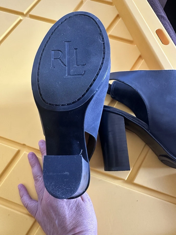 Sandalia Odessa Ralph Lauren negra Foto 3 de 4