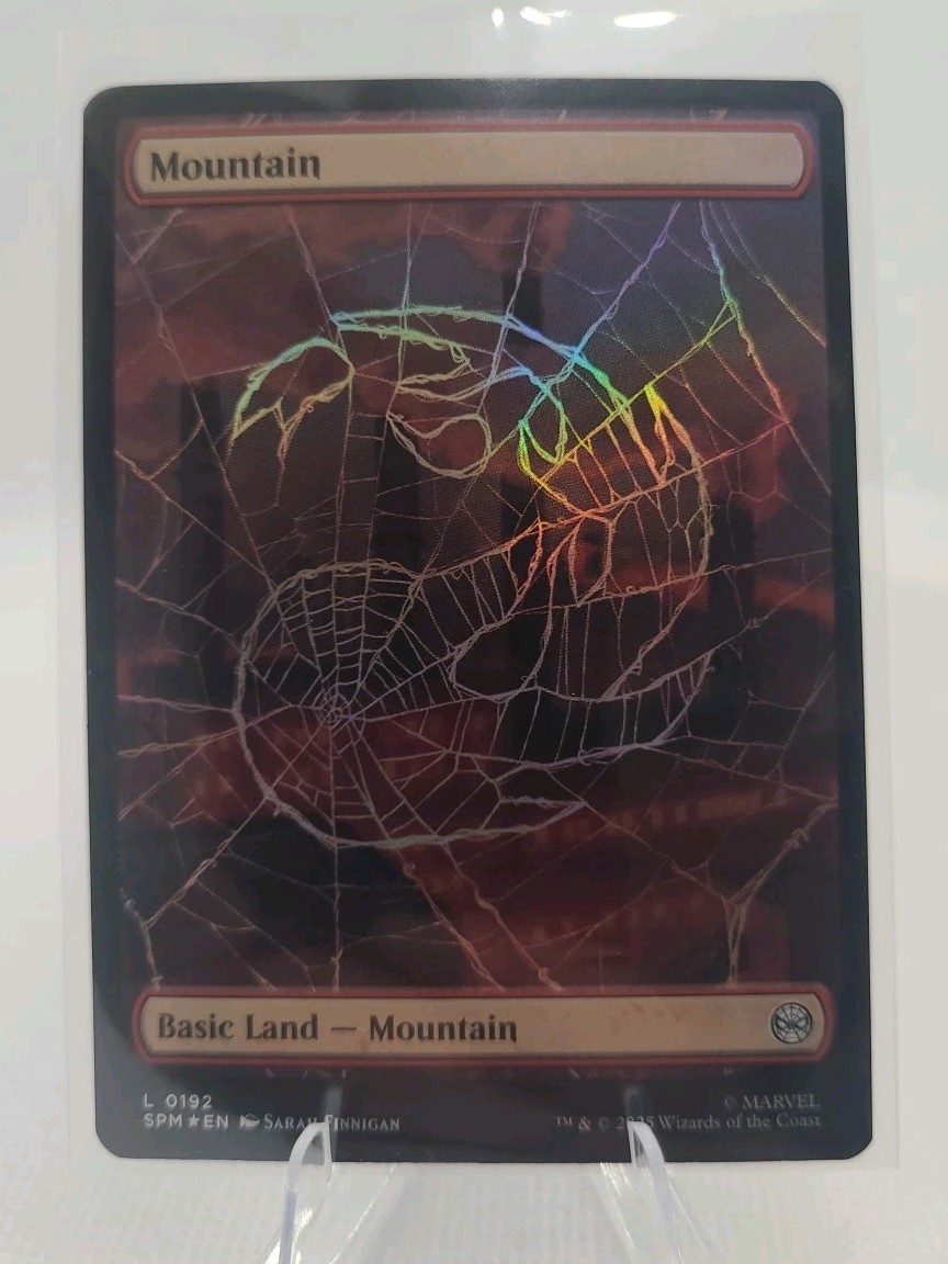 Mountain #0192 Full Art Foil Land MTG Marvel's Spider-Man NM
