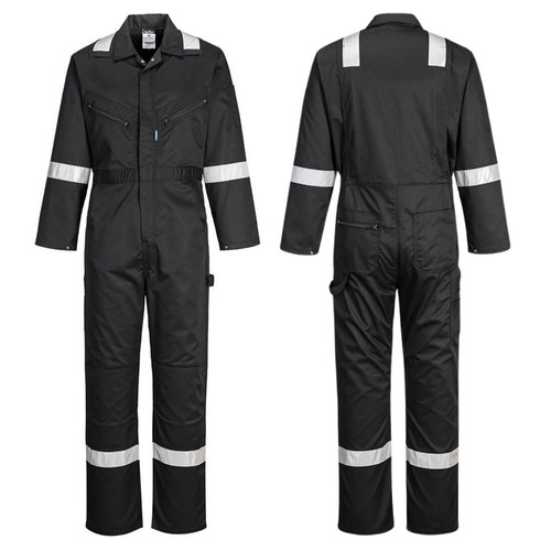 Portwest Iona Coverall Overall Reflective Knee Pad Pockets Work Safety F813 UK - Picture 13 of 14