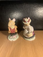 Vintage 1982 Royal Doulton Brambly Hedge Lord Woodmouse & Lady Woodmouse VGC