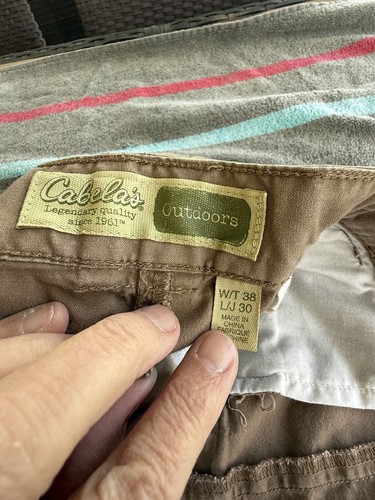 Cabelas Herren W38 Khaki Outdoor Convertible Cargo Hose Baumwollmischung - Bild 6 von 9