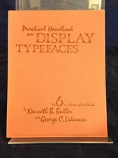 Practical Handbook on Display Typefaces by Butler & Likeness (1959)1st PB 181003