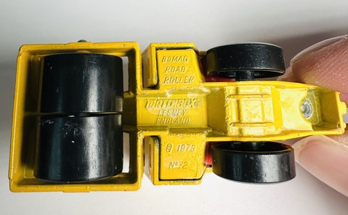 MATCHBOX SUPERFAST #72 BOMAG ROAD ROLLER vintage 1978 Lesney England - Picture 5 of 5