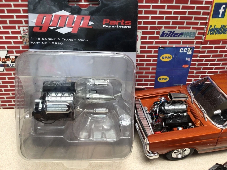 1/18 GMP FORD BLOWN 427 Engine & Transmission Pack FORD 427 DRAG GMP 18930 - Image 2 of 2