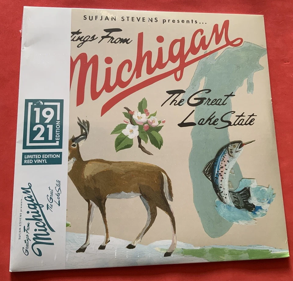 Sufjan Stevens Michigan (hmv Exclusive) 2x Red Vinyl 12" Album, Mint, Sealed. - Image 2 of 4