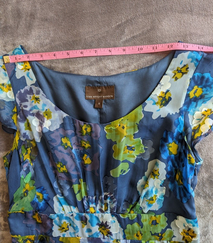 Women's Silk Floral Midi Dress by Fenn Wright Manson. Size 8 - Picture 6 of 11