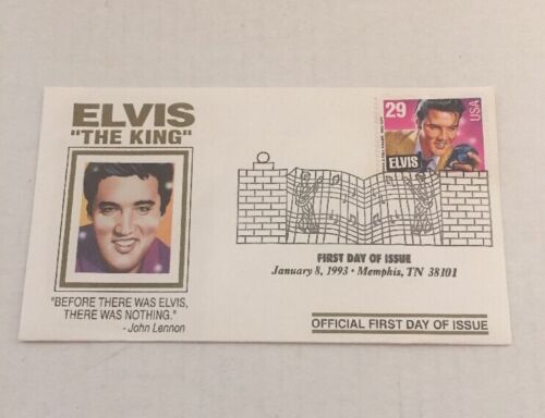 ELVIS PRESLEY FIRST DAY OF ISSUE STAMP RCA LIMITED EDITION ENVELOPE JAN 8, 93 - 第 1/4 張圖片