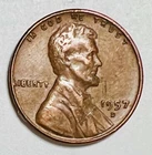 1957 D Lincoln Obverse Wheat Ears Reverse 1 Cent Circulated Coin  8323
