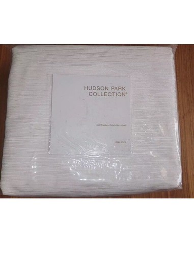 Hudson Park Bellance F/Queen Duvet Cover+2 Shams, Ivory-NEW $625-read - Picture 2 of 11
