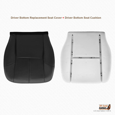 Leather Seat Cover BLK & Foam For 2013 2014 Chevy Silverado 3500HD LTZ Z71 LT LS