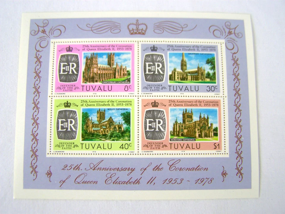 25th Anniversary of the Coronation of Queen Elizabeth II 1953-1978 Tuvalu Stamps - Image 2 of 4
